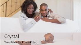  Presentation with sleeping baby - Amazing theme having adorable baby boy sleeping while backdrop and a mint green colored foreground