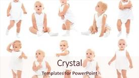  Presentation with baby girl - PPT theme with adorable baby girl beautiful set background and a lemonade colored foreground