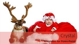  Presentation with baby girl - Beautiful presentation featuring adorable-baby-girl-resting backdrop and a red colored foreground