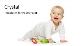  Presentation with baby - Audience pleasing presentation consisting of adorable baby isolated on white backdrop and a white colored foreground