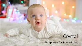  Presentation with baby christmas - Presentation enhanced with adorable baby on the floor background and a soft green colored foreground