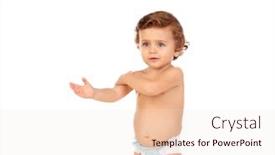  Presentation with diaper - Colorful PPT theme enhanced with adorable-baby-wearing-diaper-isolated backdrop and a lemonade colored foreground