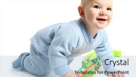  Presentation with plastic welding - Presentation featuring adorable baby with plastic colourful background and a  colored foreground