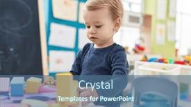  Presentation with geometry - PPT layouts having adorable-blond-toddler-playing background and a ocean colored foreground