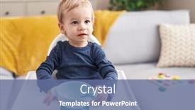  Presentation with eat - Slide set having adorable-blond-toddler-sitting background and a  colored foreground