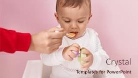  Presentation with toddler eating - Theme having adorable-blond-toddler-sitting background and a lemonade colored foreground