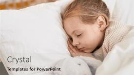  Presentation with doll - Theme enhanced with adorable-blonde-girl-lying background and a soft green colored foreground