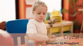  Presentation with maths - Slides enhanced with adorable-blonde-girl-playing background and a coral colored foreground