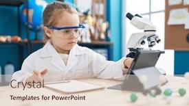  Presentation with student - Slide set with adorable-blonde-girl-student-using background and a lemonade colored foreground