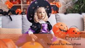  Presentation with soap - Presentation design featuring adorable-blonde-girl-wearing-witch background and a red colored foreground