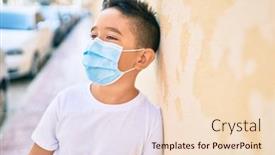  Presentation with wall street - Beautiful presentation design featuring adorable-boy-wearing-medical-mask backdrop and a lemonade colored foreground