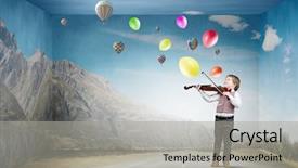  Presentation with red spheres - Beautiful PPT theme featuring adorable boy wearing red bowtie backdrop and a light gray colored foreground