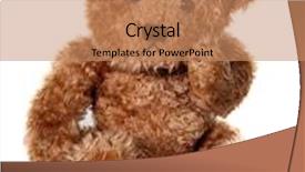  Presentation with brown bear - Presentation design consisting of adorable brown teddy bear background and a coral colored foreground