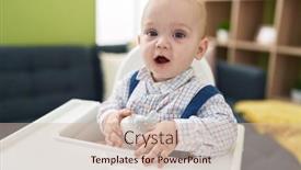  Presentation with baby bottle - Theme with adorable-caucasian-baby-holding-feeding background and a soft green colored foreground