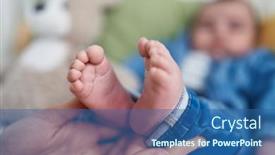  Presentation with mother baby - PPT theme enhanced with adorable-caucasian-baby-lying background and a  colored foreground