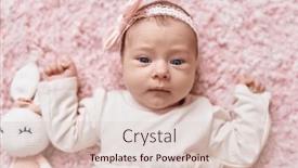  Presentation with doll - Slide deck with adorable-caucasian-baby-lying background and a lemonade colored foreground