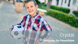 Presentation with college education happy smiling - Slide deck with adorable-caucasian-boy-smiling-happy background and a gray colored foreground