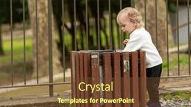  Presentation with child exploring - Slide set featuring adorable-caucasian-child-looking background and a tawny brown colored foreground