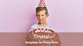  Presentation with birthday invitation kid - Audience pleasing theme consisting of adorable-caucasian-kid-celebrating-birthday backdrop and a coral colored foreground
