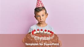  Presentation with angry kid - Slide deck with adorable-caucasian-kid-celebrating-birthday background and a red colored foreground