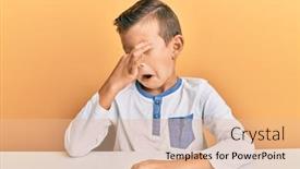  Presentation with bad breath - Beautiful PPT layouts featuring adorable-caucasian-kid-wearing-casual backdrop and a lemonade colored foreground