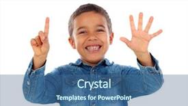  Presentation with counting - Presentation design having adorable child counting with his background and a ocean colored foreground