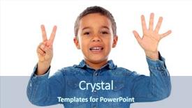  Presentation with counting - Presentation theme enhanced with adorable child counting with his background and a ocean colored foreground