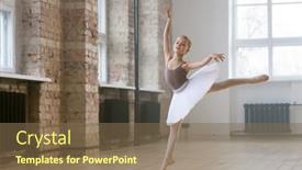  Presentation with classical - Presentation having adorable-child-dancing-classical-ballet background and a violet colored foreground