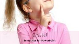  Presentation with glasses - Amazing PPT theme having adorable child in glasses looking up isolated on white backdrop and a lemonade colored foreground