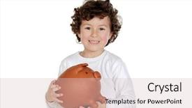  Presentation with child work animation - Presentation having adorable child with its savings background and a soft green colored foreground