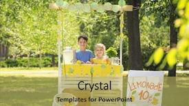  Presentation with lemonade - Audience pleasing PPT layouts consisting of adorable children selling homemade lemonade backdrop and a yellow colored foreground