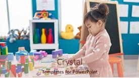  Presentation with maths - PPT theme consisting of adorable-chinese-girl-playing background and a coral colored foreground