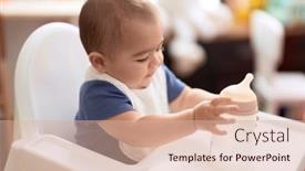  Presentation with baby bottle - Theme with adorable-chinese-toddler-holding-feeding background and a lemonade colored foreground