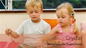  Presentation with cute - Presentation theme enhanced with adorable-cute-boy-and-girl and a  colored foreground