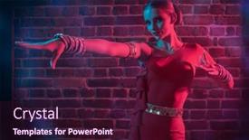  Presentation with shining light - Presentation theme enhanced with adorable-dancer-girl-in-elegant background and a  colored foreground