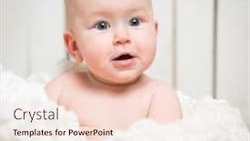  Presentation with baby girl - Slide deck enhanced with babycare - adorable five month baby girl background and a lemonade colored foreground