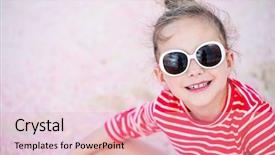  Presentation with hipster girl playing tetris game - Slide set with adorable girl playing sand shells unique pink sand beach barbuda tropical island caribbean background and a lemonade colored foreground