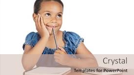  Presentation with farewell for school - Audience pleasing slide deck consisting of adorable-girl-studying backdrop and a soft green colored foreground