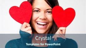  Presentation with valentines - Beautiful PPT layouts featuring adorable girl with valentines day heart showing love fun affection portrait on grey background backdrop and a ocean colored foreground