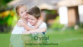  Presentation with sister - Audience pleasing slide deck consisting of brother sister - adorable happy kids outdoors backdrop and a seafoam green colored foreground