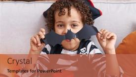  Presentation with halloween bat - Presentation theme having adorable-hispanic-boy-having-halloween background and a coral colored foreground