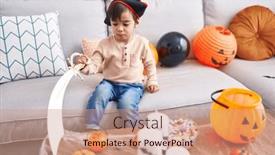  Presentation with sword - Theme with adorable-hispanic-boy-having-halloween background and a coral colored foreground