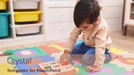  Presentation with maths - Presentation theme enhanced with adorable-hispanic-boy-playing background and a coral colored foreground