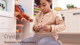  Presentation with maths - Slides having adorable-hispanic-boy-playing background and a coral colored foreground