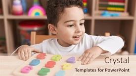  Presentation with maths - Slides with adorable-hispanic-boy-playing background and a lemonade colored foreground