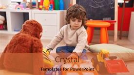  Presentation with dinosaur - Presentation with adorable-hispanic-boy-playing background and a red colored foreground