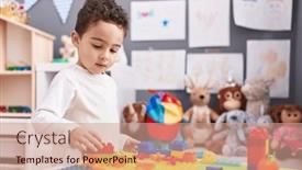  Presentation with construction - PPT layouts consisting of adorable-hispanic-boy-playing background and a  colored foreground