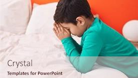  Presentation with floor - Presentation design featuring adorable-hispanic-boy-sitting background and a lemonade colored foreground