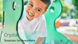  Presentation with hispanic - Amazing PPT theme having adorable-hispanic-boy-smiling-happy backdrop and a arctic colored foreground