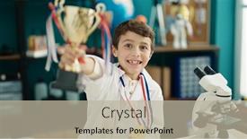  Presentation with student - Slide deck with adorable-hispanic-boy-student-smiling background and a mint green colored foreground